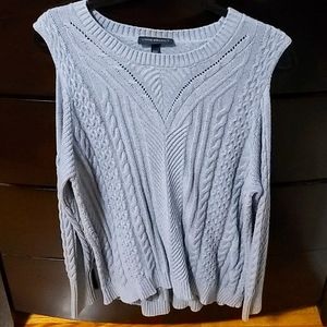 Cold shoulder knitted sweater